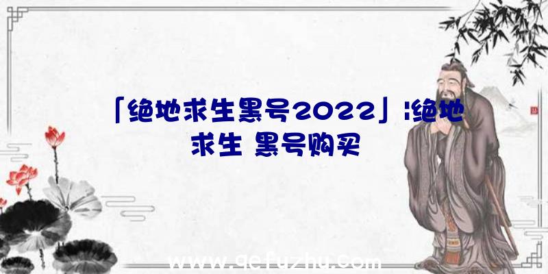 「绝地求生黑号2022」|绝地求生